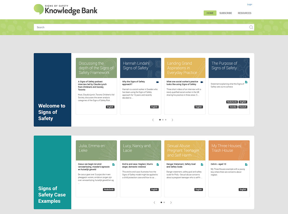 Signs of Safety Knowledge Bank